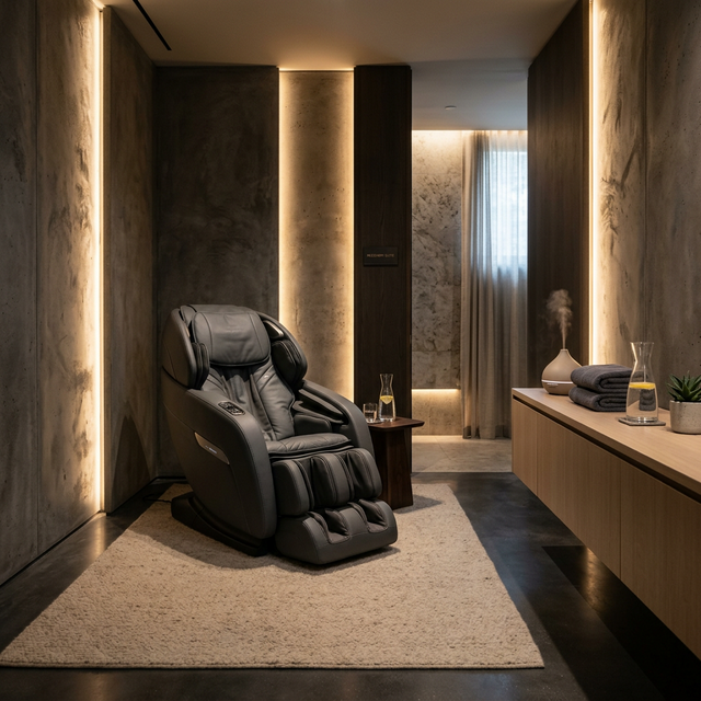 Recovery station with foam rollers and stretching equipment